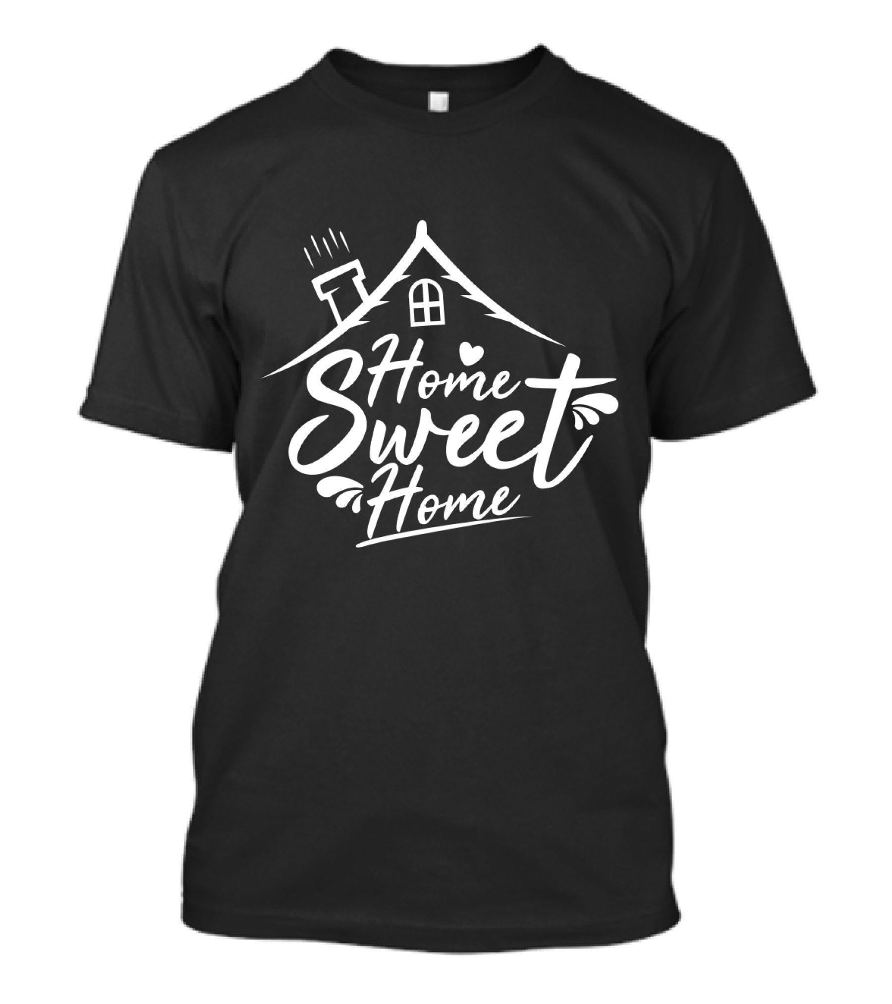 Home Sweet Home Cozy Cottage Roof Graphic With Heart Accent T-Shirt