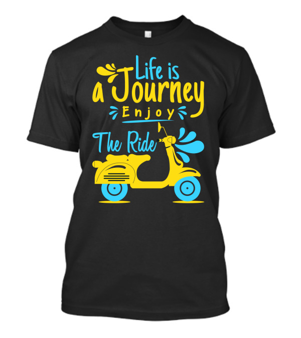 Life Is A Journey Enjoy The Ride Vintage Scooter Fun T-Shirt