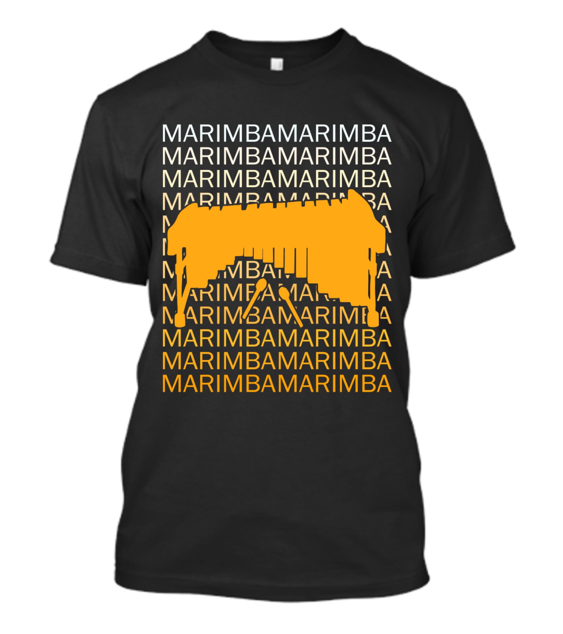 Marimba Marimba Marimba Yellow Instrument T-Shirt