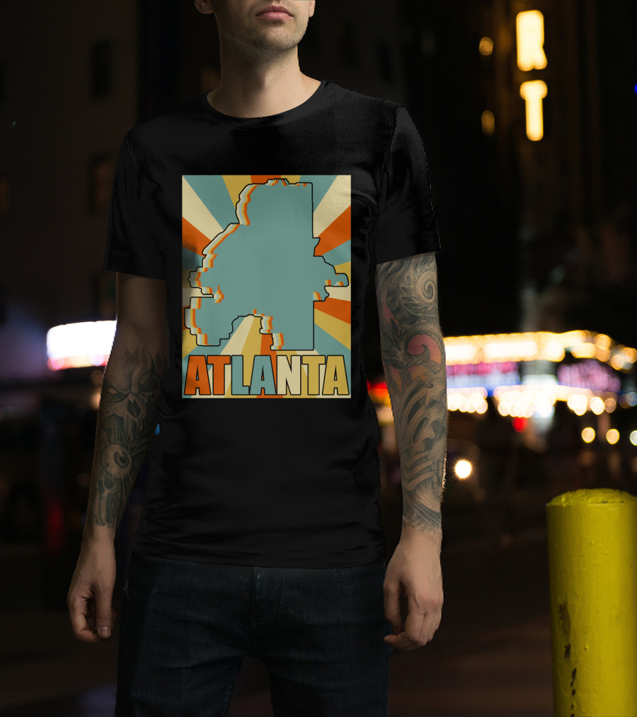 ATLANTA Retro Map T-Shirt