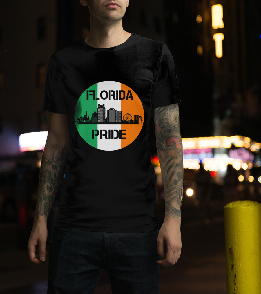 Florida Pride Skyline Irish Flag T-Shirt