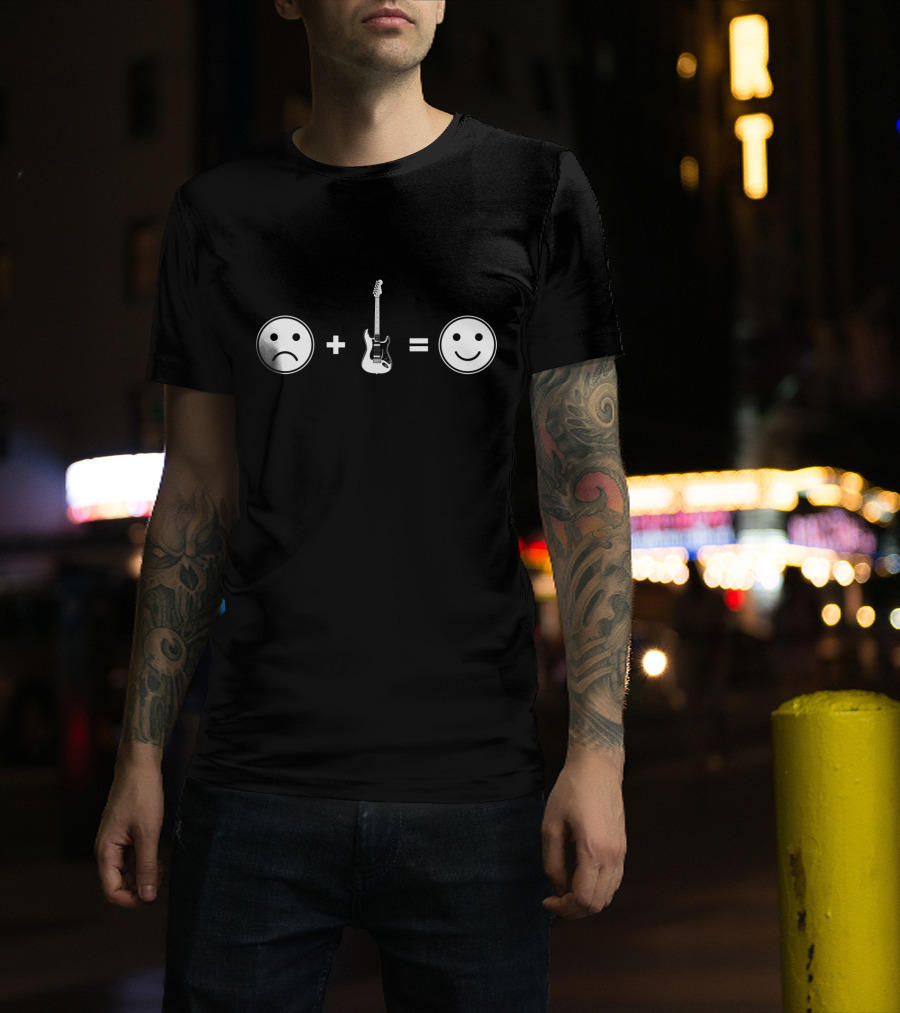 Bass Player Bass Equals Happiness Sad Plus Guitar Equals Happy T-Shirt