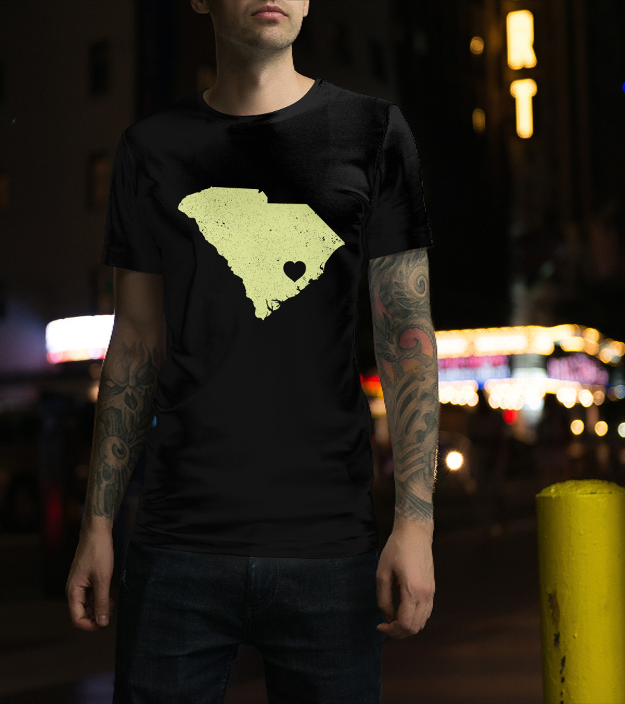 South Carolina Map Heart Charleston Love T-Shirt