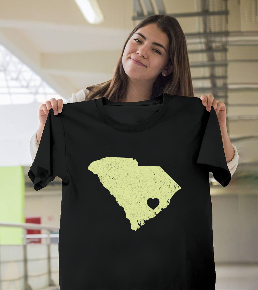 South Carolina Map Heart Charleston Love T-Shirt