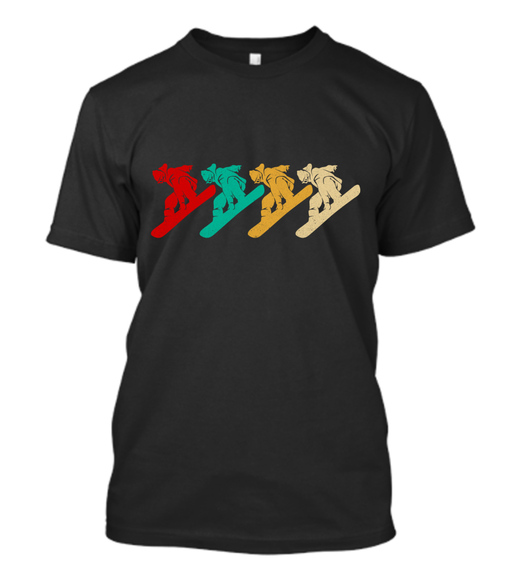 Vintage Snowboarding Colorful Retro Silhouette Series T-Shirt