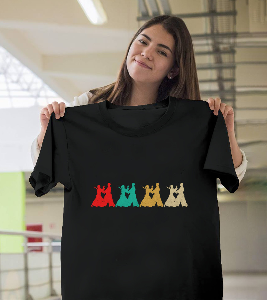 Vintage Aikido Martial Arts Silhouette Series T-Shirt