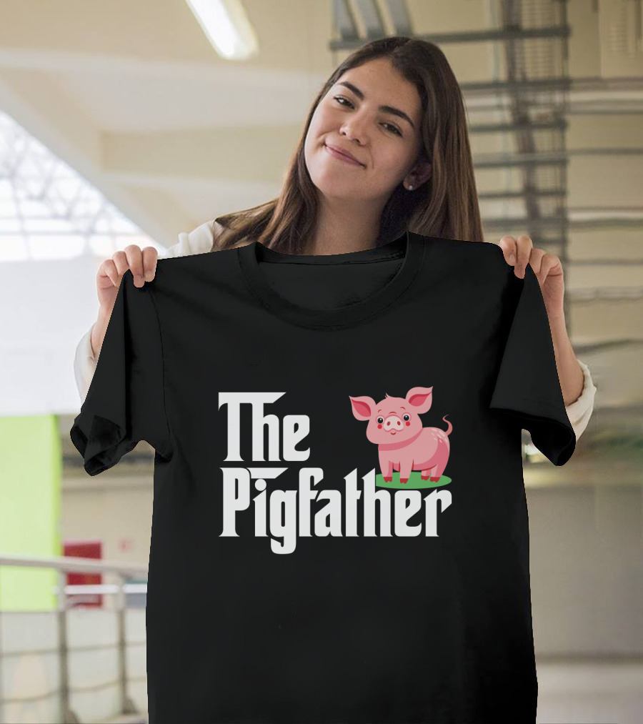 The Pigfather Mafia Movie Parody Pig T-Shirt