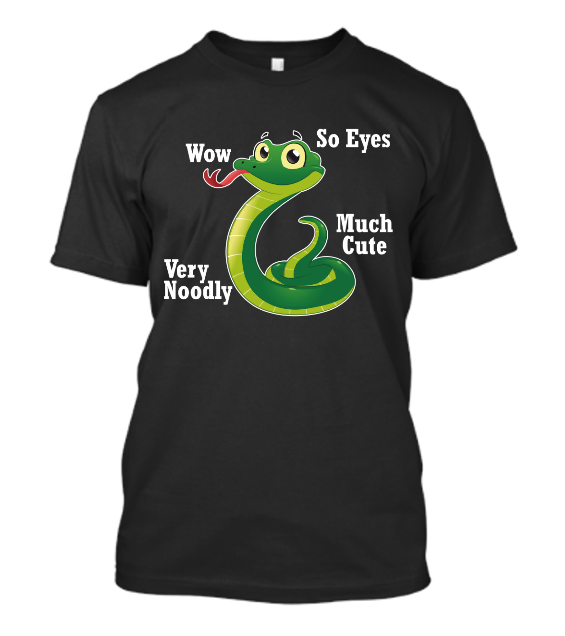 Wow Very Noodly So Eyes Much Cute Funny Snake T-Shirt