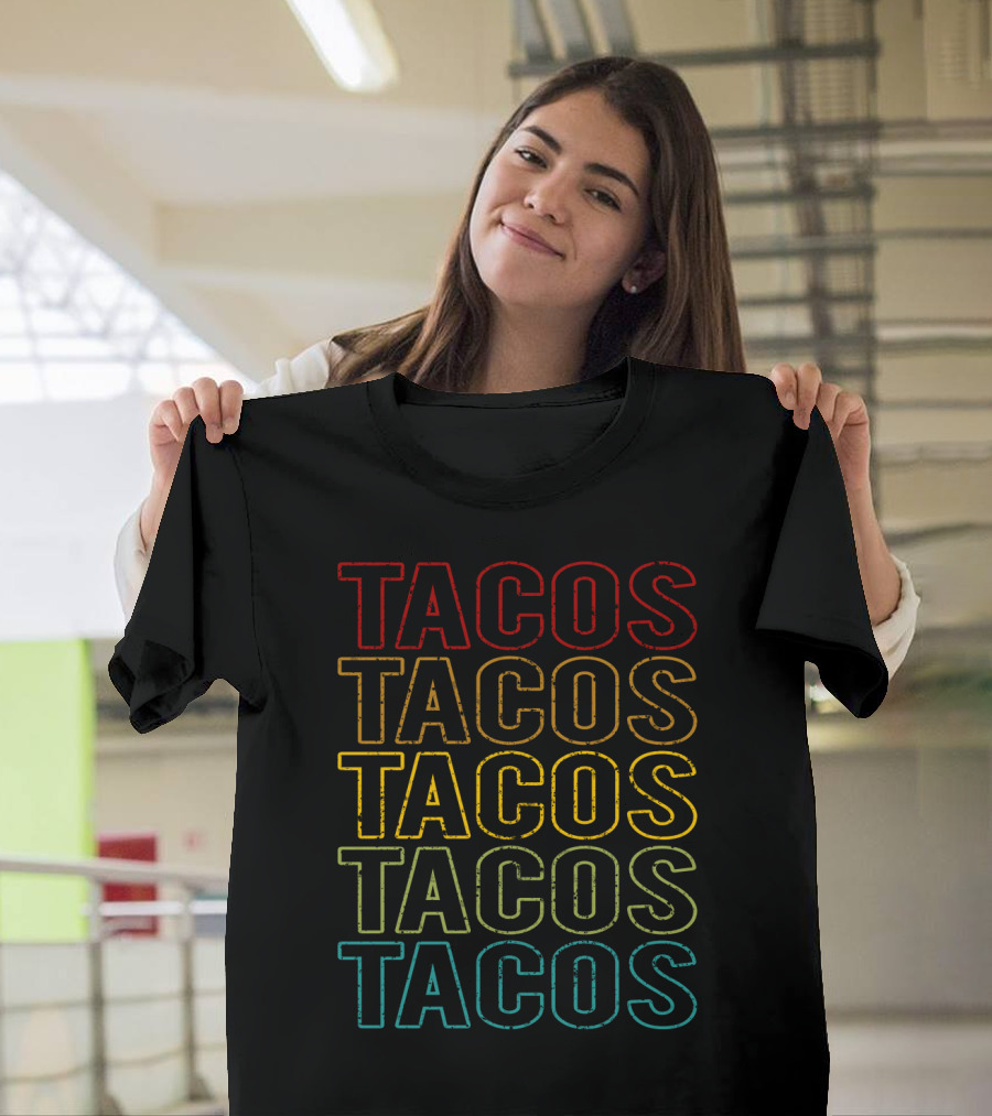 Retro Multicolor Tacos T-Shirt