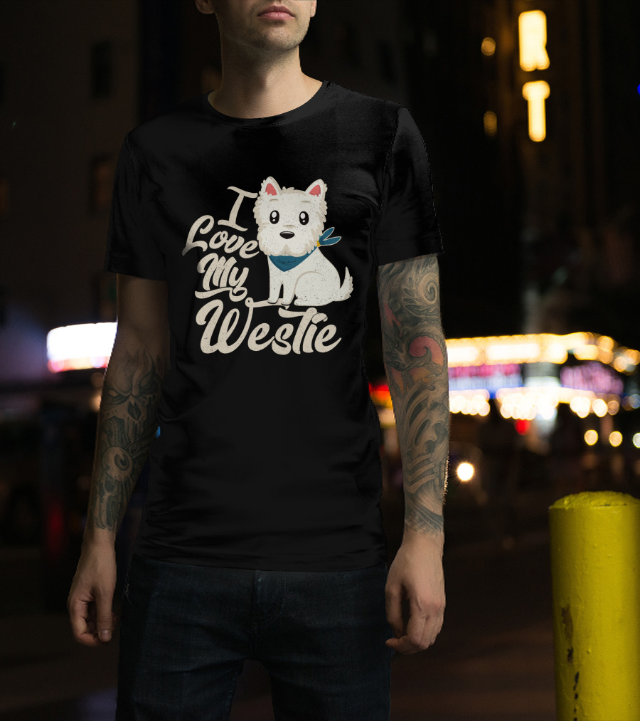 I Love My Westie Cute Dog T-Shirt