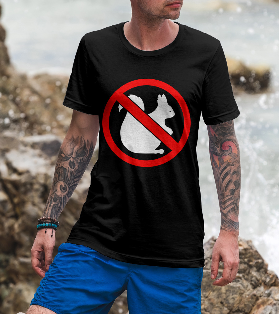 No Squirrel Symbol With Prohibition Sign T-Shirt