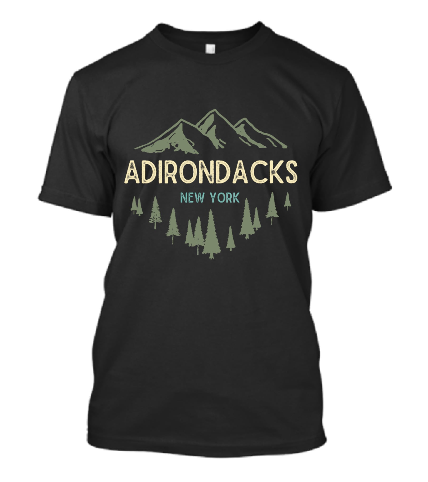 Adirondack Mountains New York Scenic Pines Forest T-Shirt