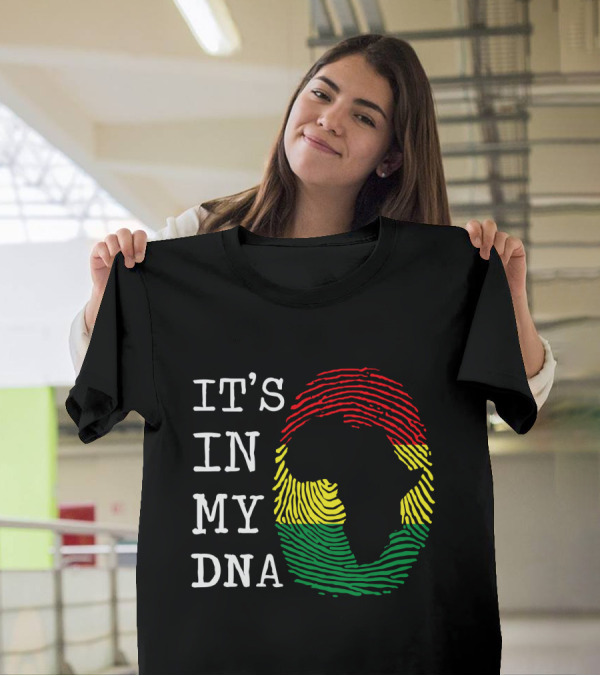 Africa It's In My DNA Fingerprint Map African History T-Shirt