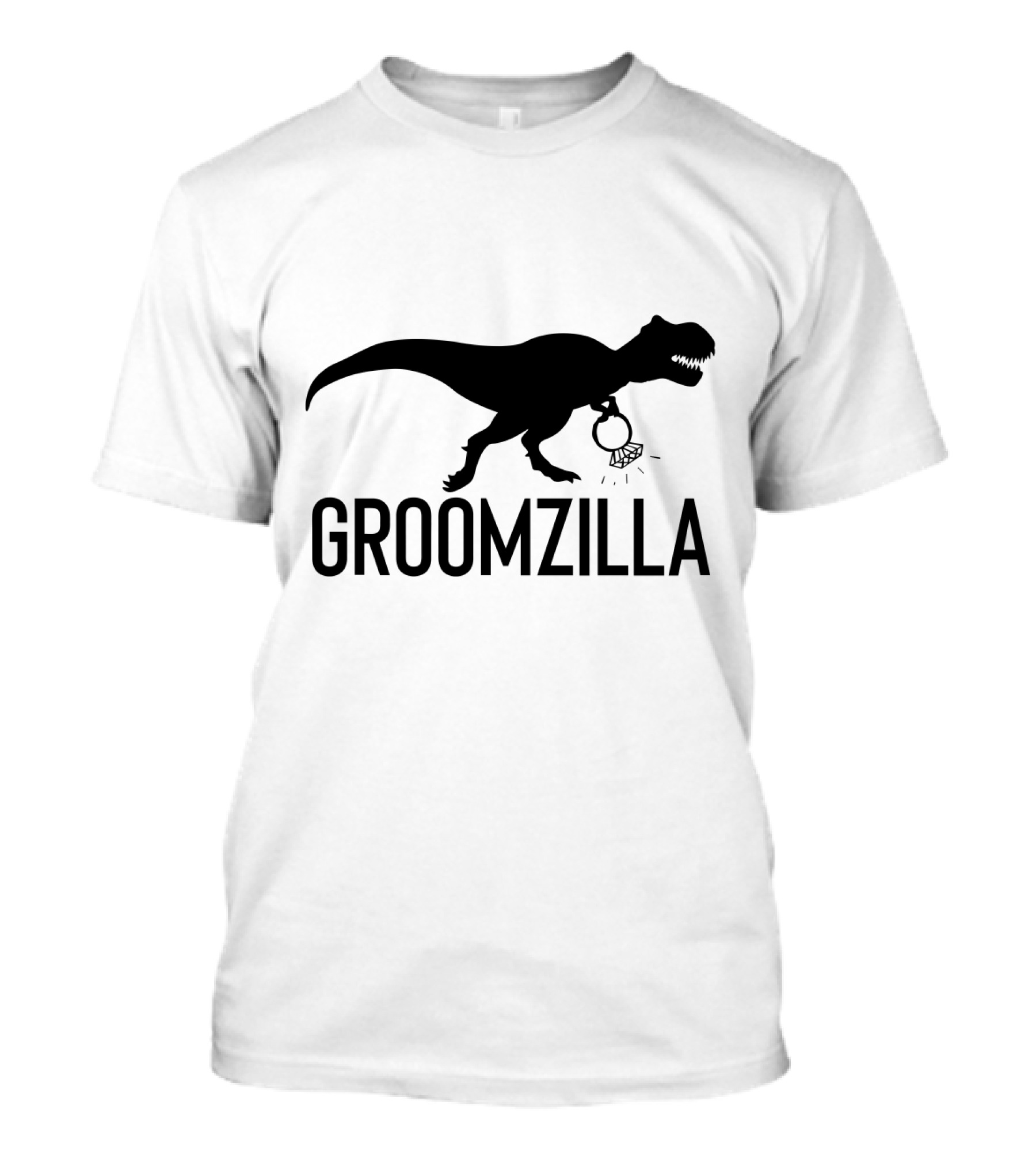 Groomzilla Funny Groom Wedding Dinosaur Ring T-Shirt