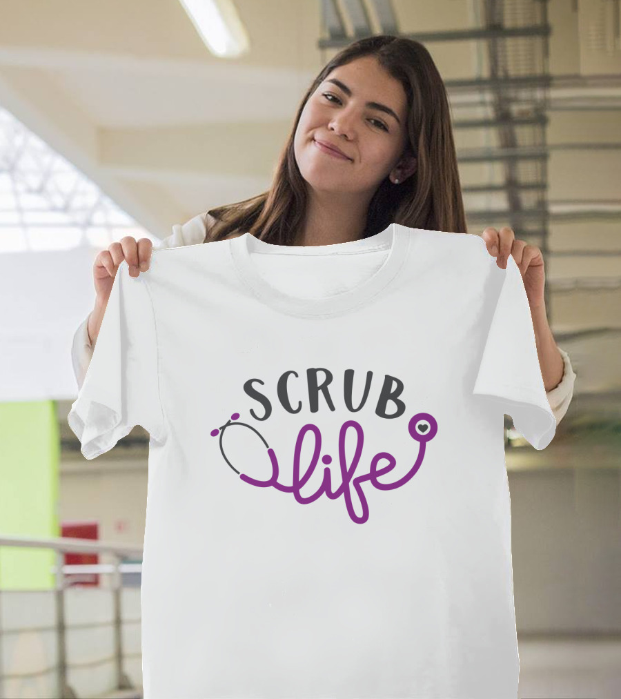 Scrub Life Stethoscope Heart T-Shirt