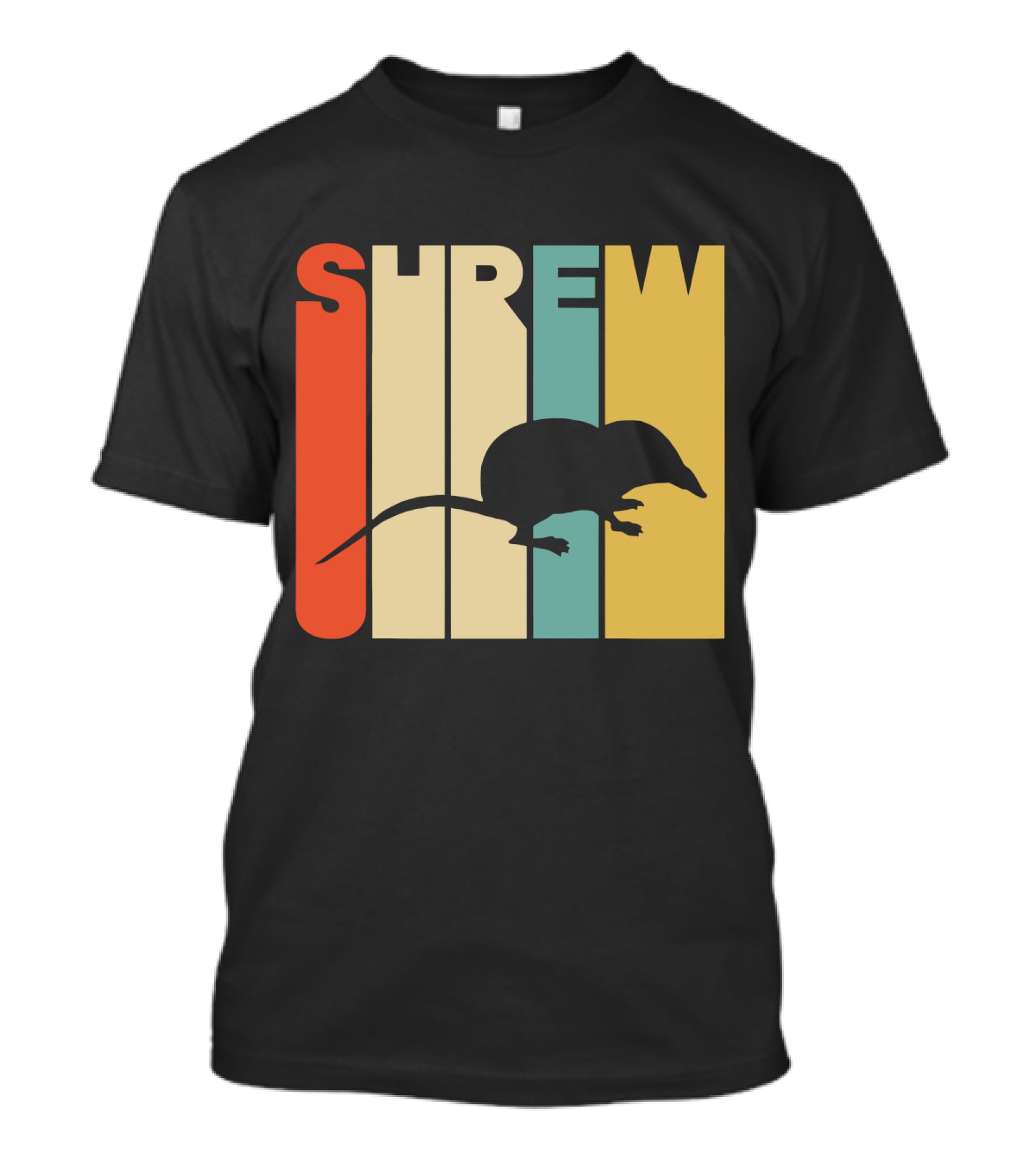 SHREW Silhouette Retro Stripe Color T-Shirt
