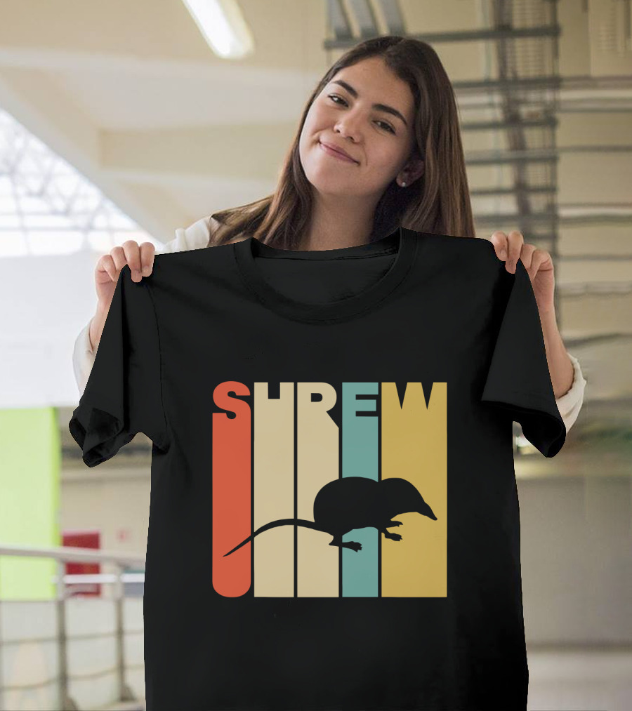 SHREW Silhouette Retro Stripe Color T-Shirt