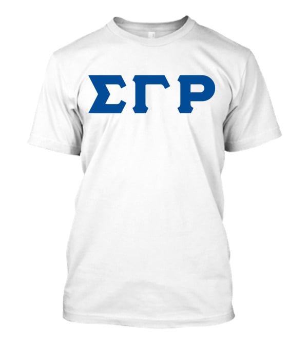 Sigma Gamma Rho ΣΓΡ Blue Letters Greek Fraternity T-Shirt