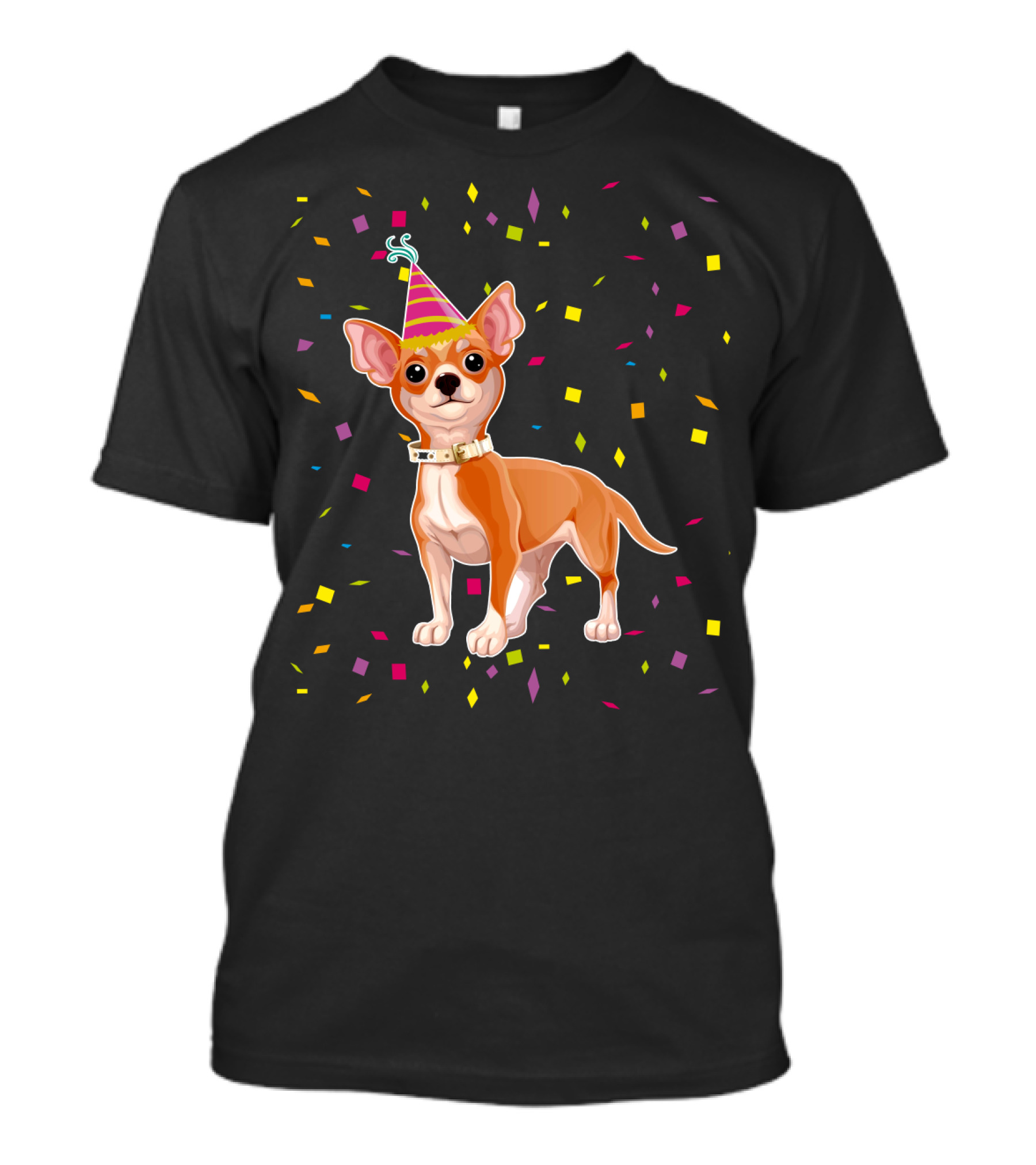 Birthday Chihuahua Party Hat Confetti T-Shirt