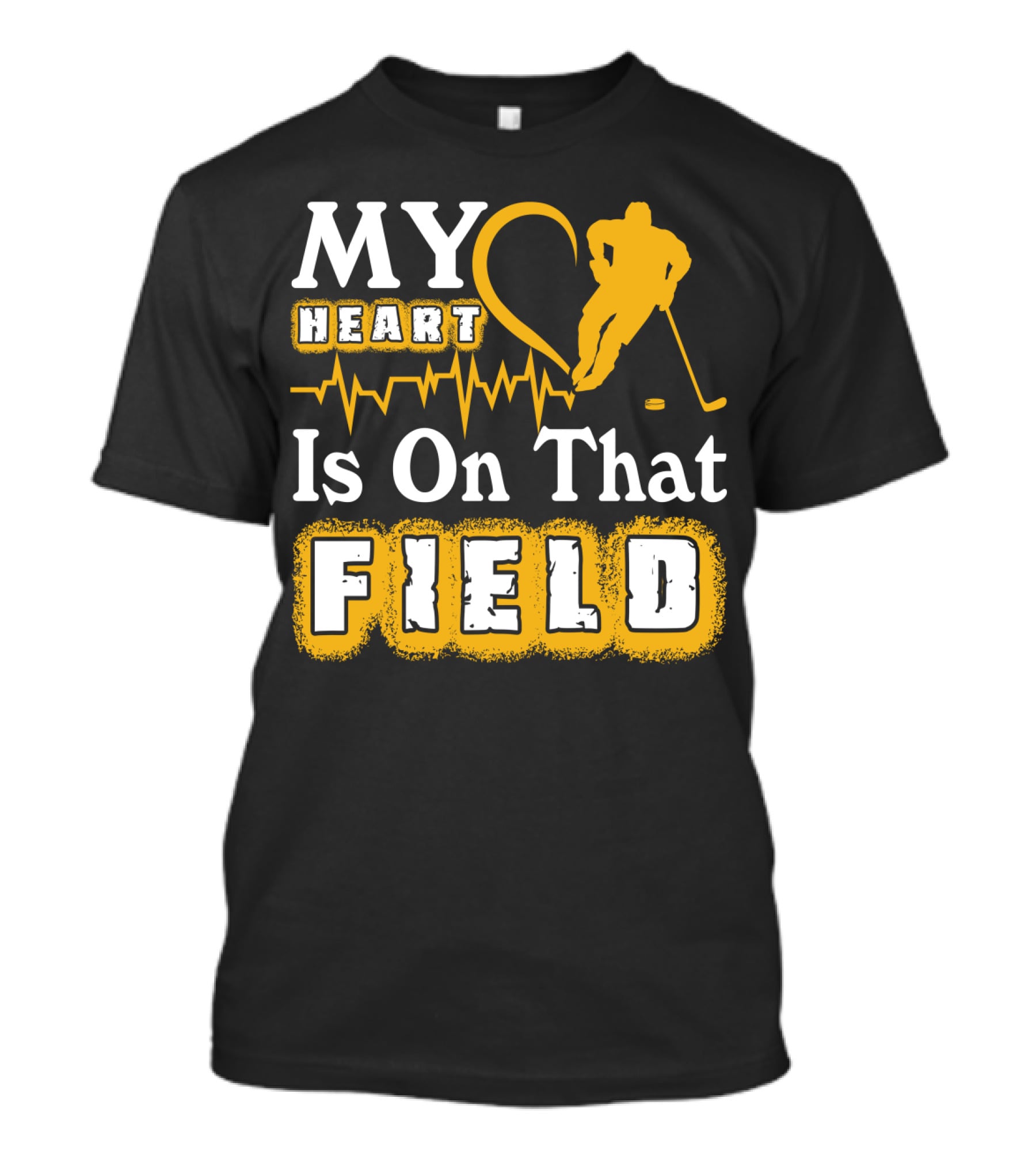 MY Heart Is On That Field Hockey Player Sports Enthusiast T-Shirt