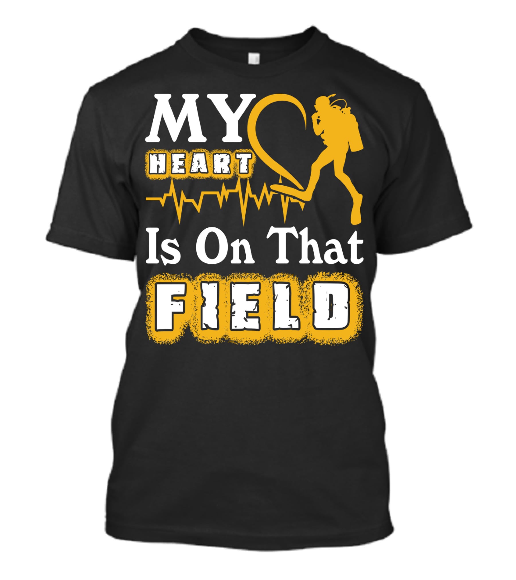 MY Heart Is On That FIELD Scuba Diving T-Shirt