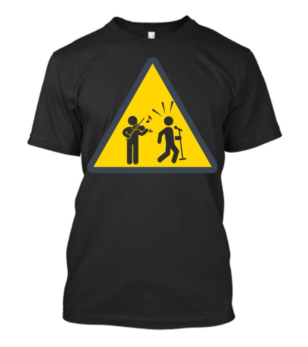 Funny Viola Warning Sign Musician Performance Humor T-Shirt