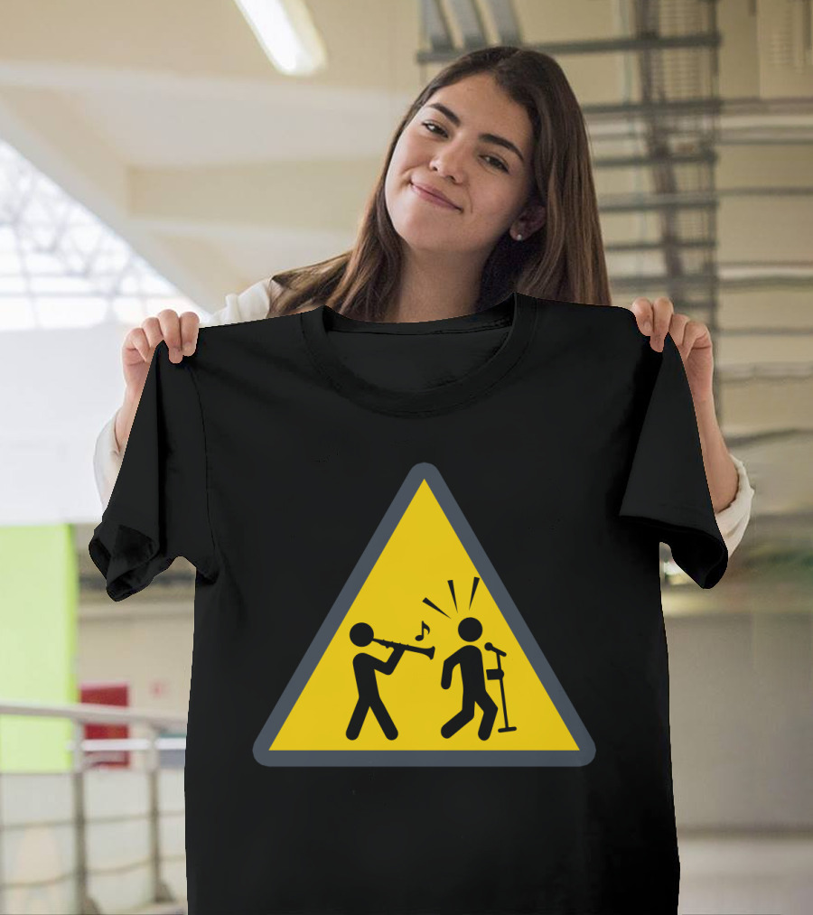 Funny Oboe Caution Sign Musicians Warning T-Shirt
