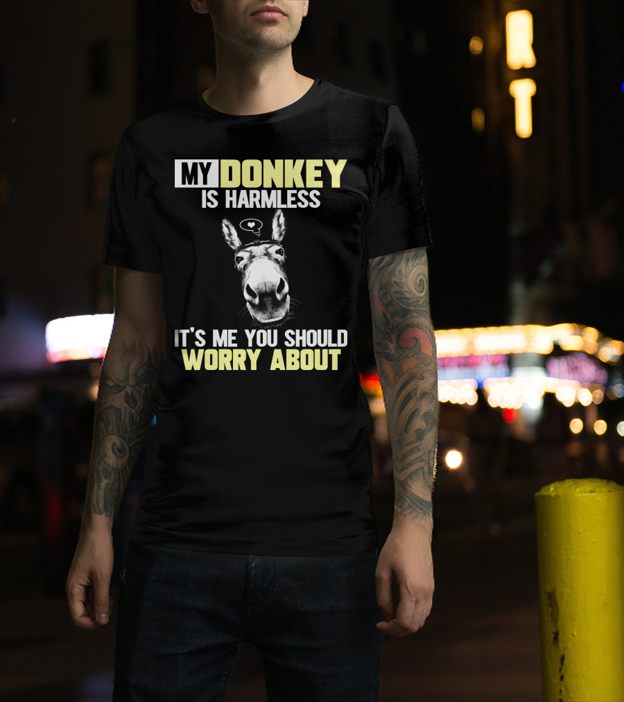My Donkey Is Harmless It's ME You Should Worry About T-Shirt