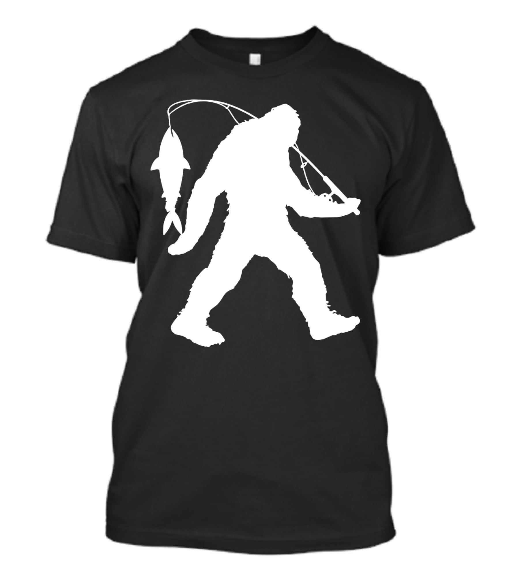 Bigfoot Fishing With Catching Fisherman T-Shirt