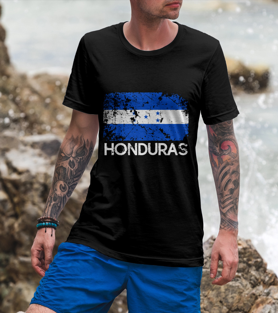 Honduran Flag Vintage Honduras Made In Honduras T-Shirt