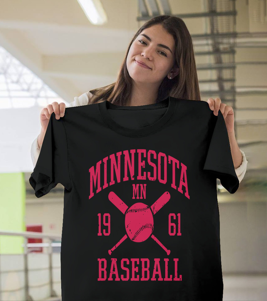 1961 Minnesota MN Baseball Vintage Twin City Minneapolis Raglan T-Shirt