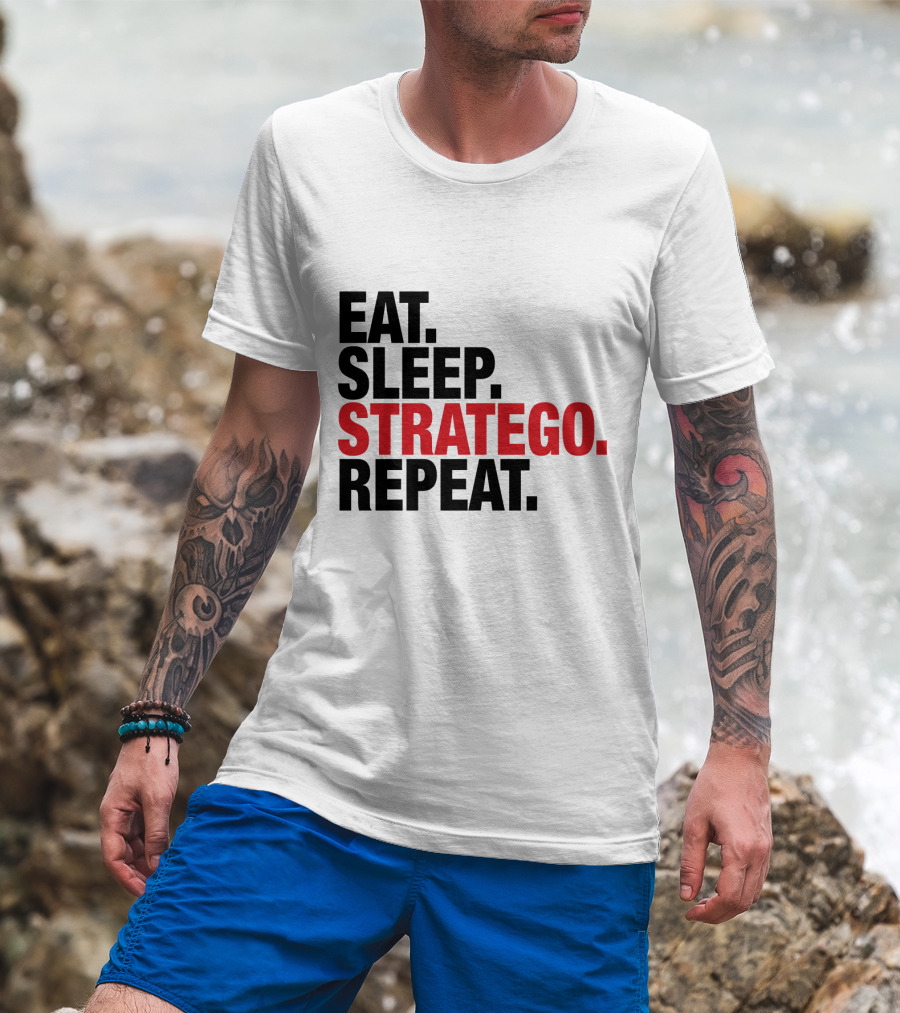 Eat Sleep Stratego Repeat Board Game Cycle T-Shirt