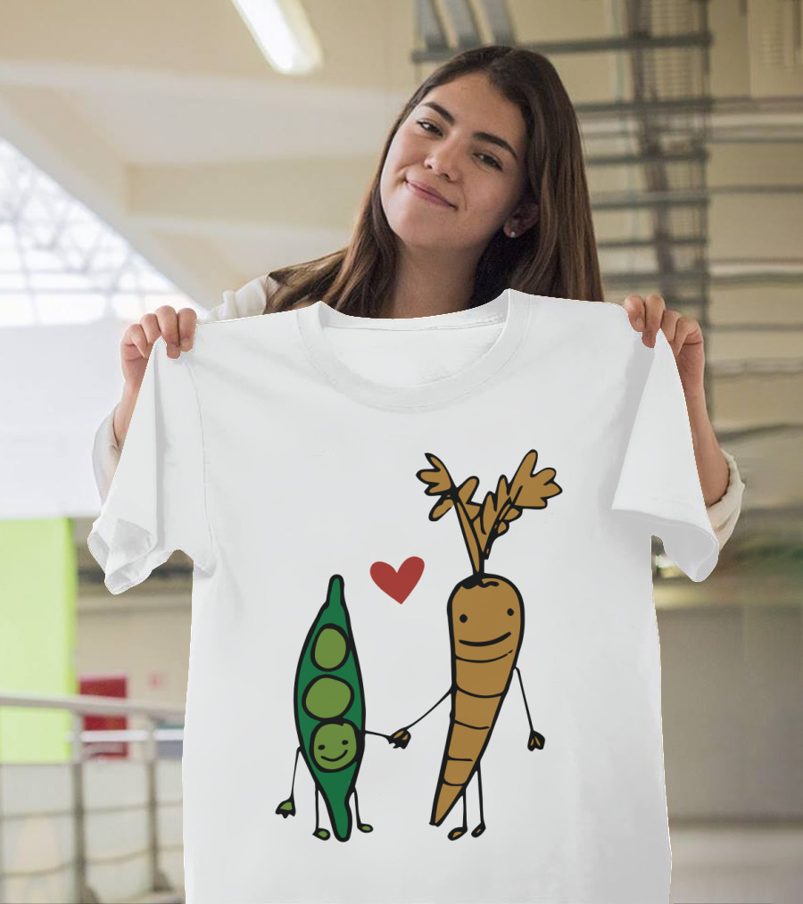 We Go Together Like Peas And Carrots Heart Connection T-Shirt