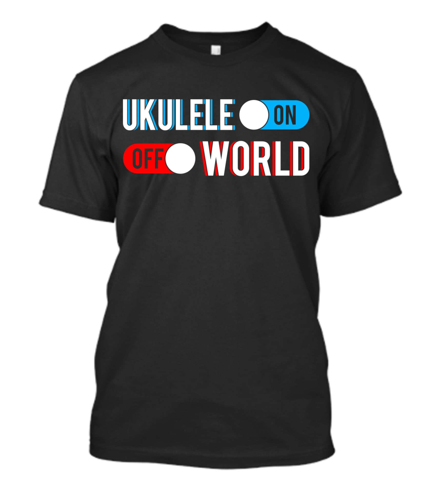 Ukulele On Off World T-Shirt
