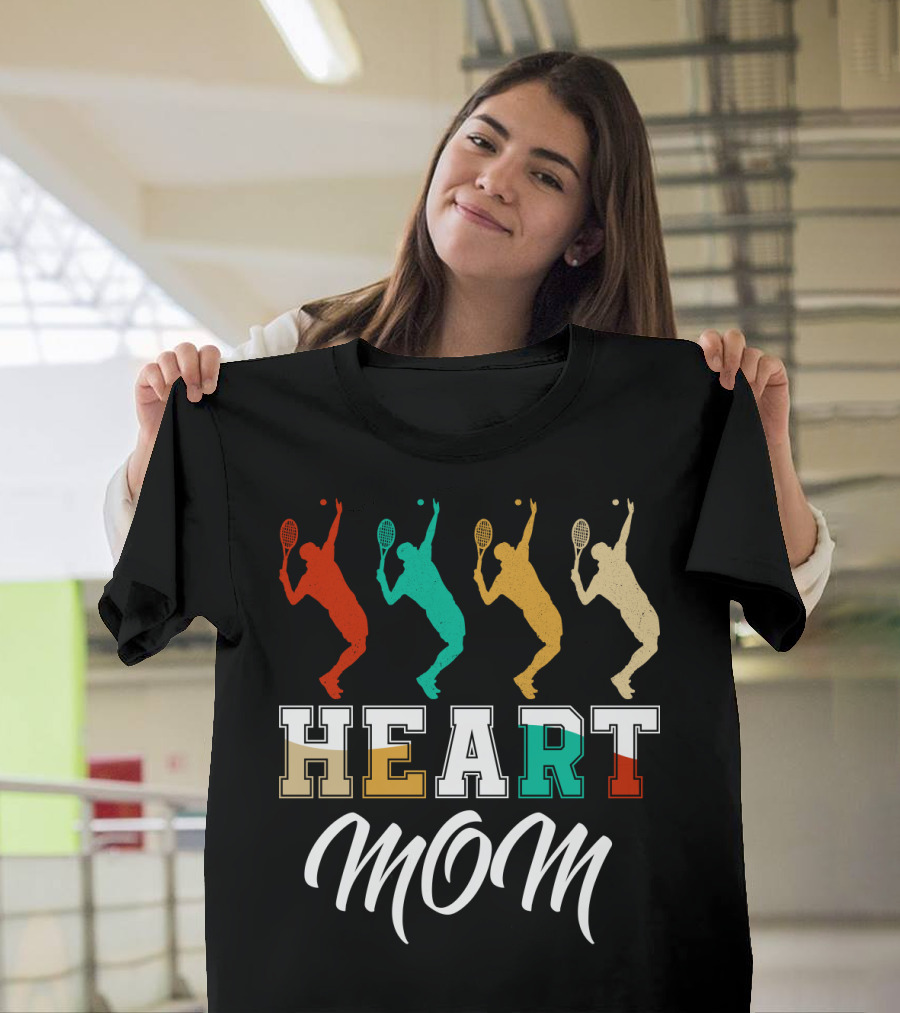 Tennis Heart Mom T-Shirt