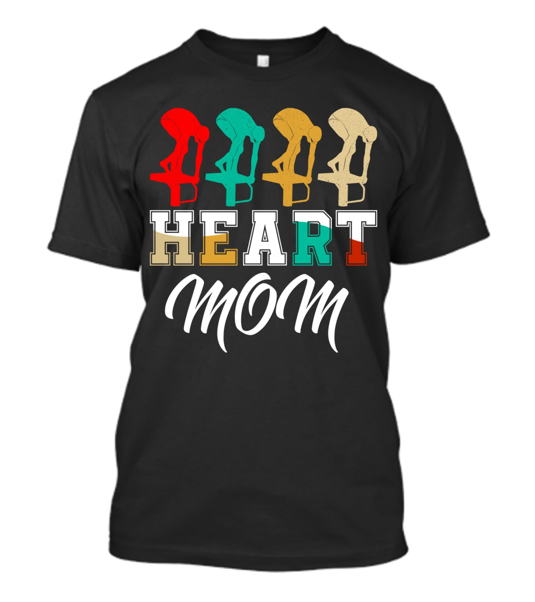 Swimming Mom Heart T-Shirt