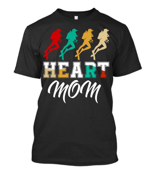 Heart Mom Scuba Diving T-Shirt