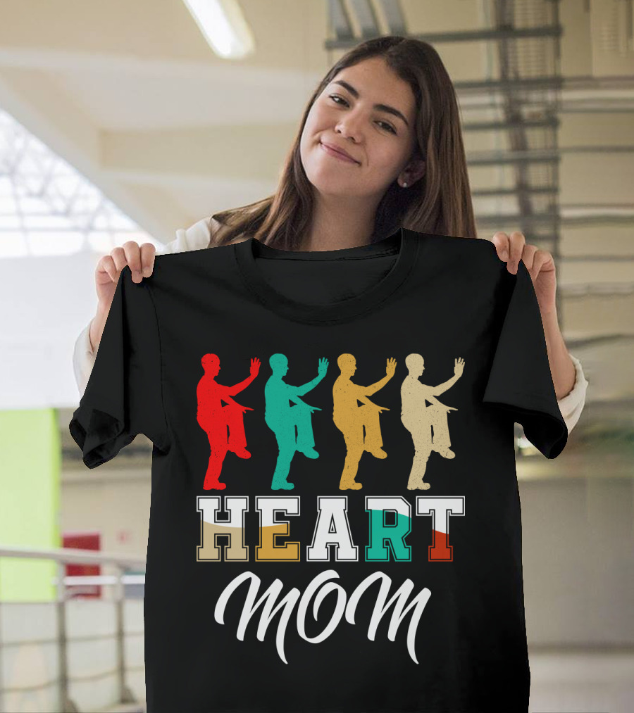 Kung Fu Fighting Heart Mom T-Shirt