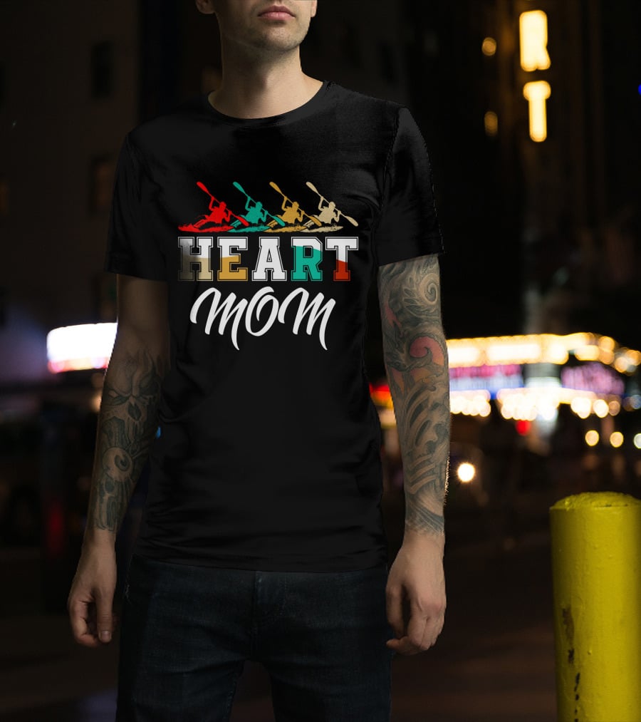 Kayaking Heart Mom T-Shirt
