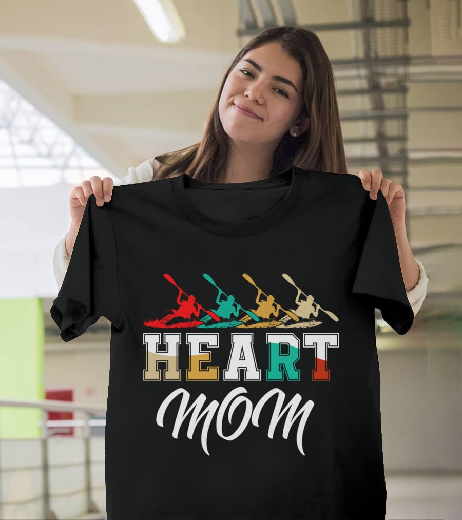 Kayaking Heart Mom T-Shirt
