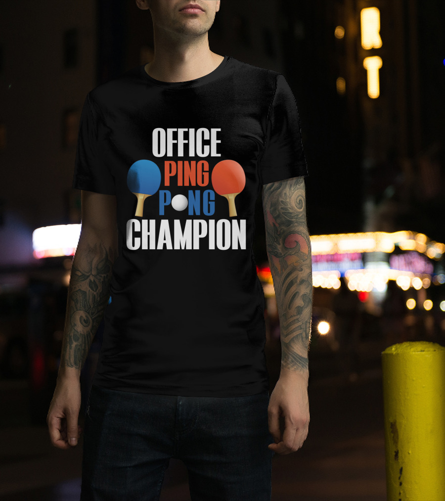 Office Ping Pong Champion Paddle T-Shirt