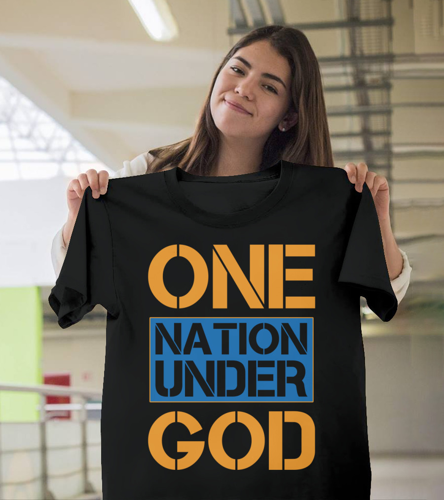 One Nation Under God Bold Color Block T-Shirt