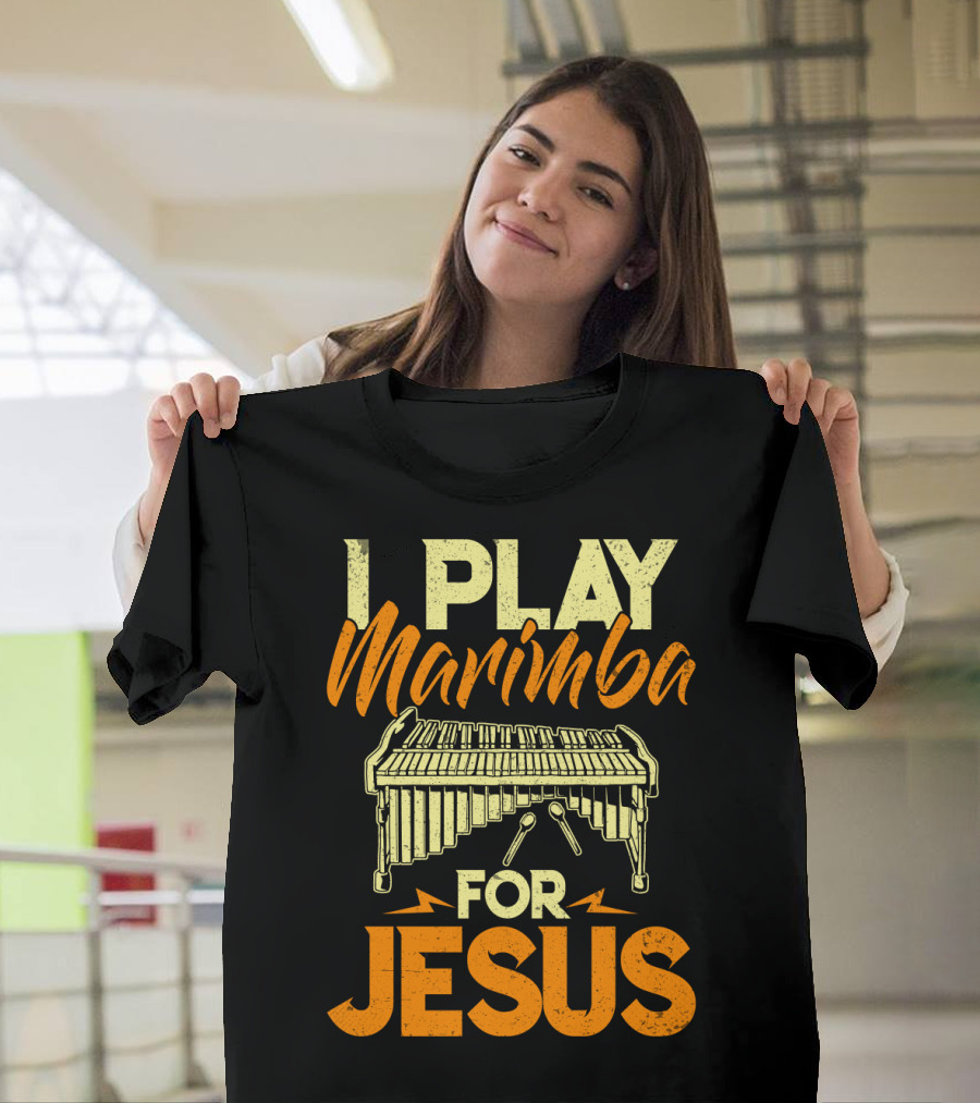 I Play Marimba For Jesus Vintage Marimba Instrument T-Shirt