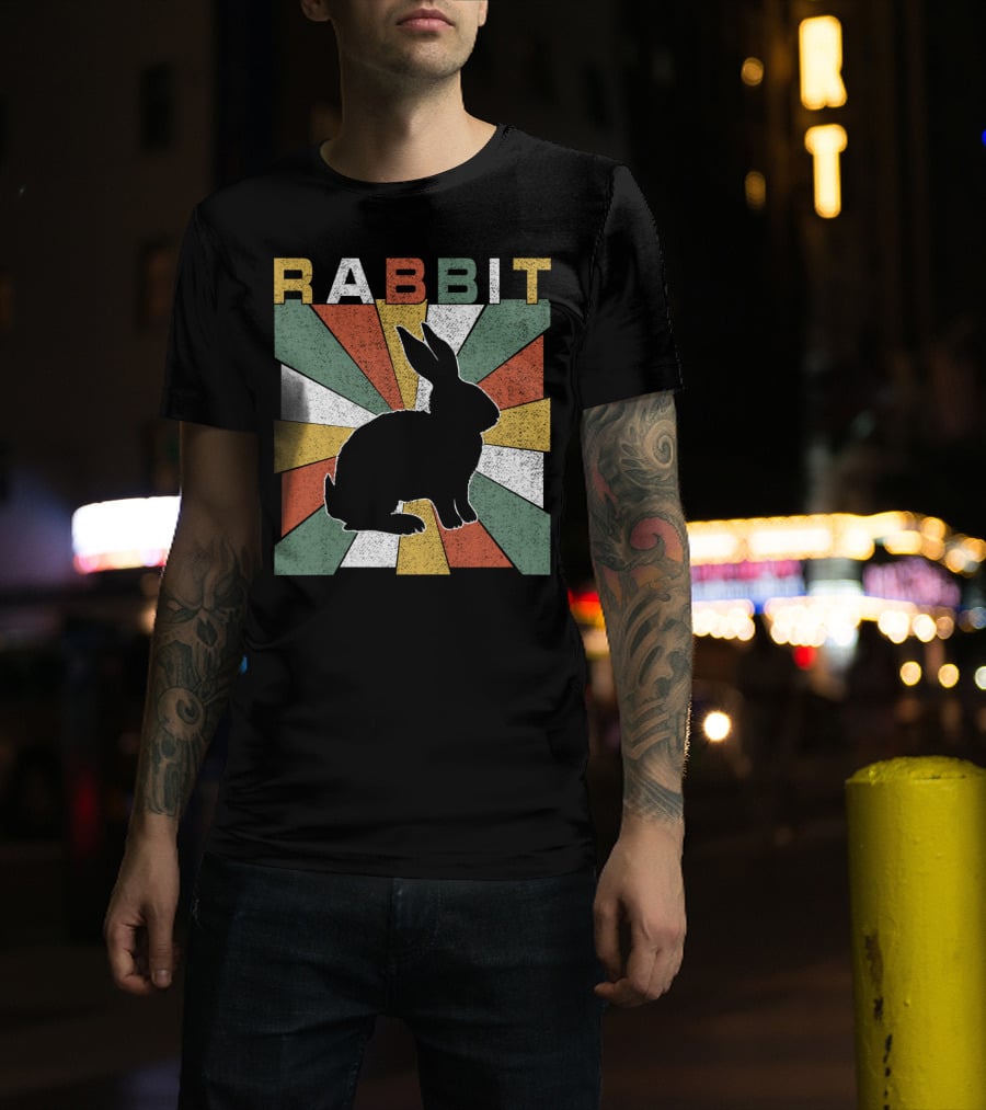 Rabbit Retro 70s Silhouette Sunburst T-Shirt