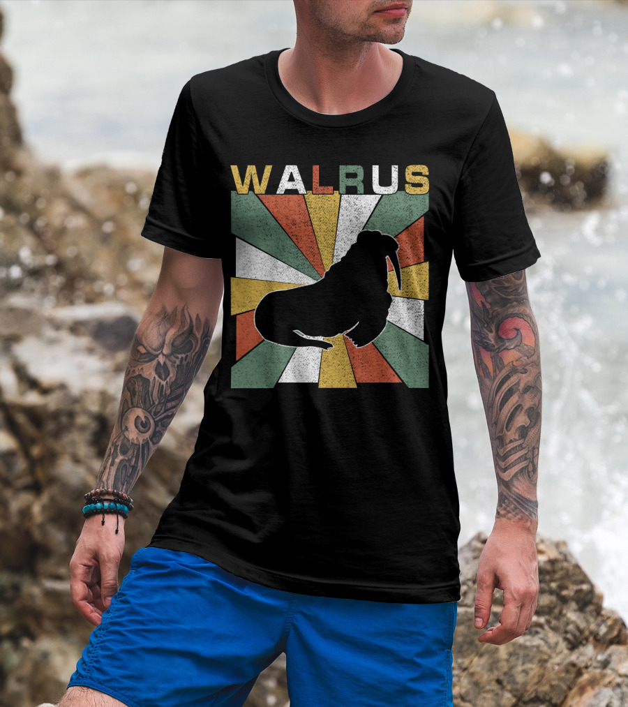 WALRUS Retro 70s Vintage Sunburst T-Shirt