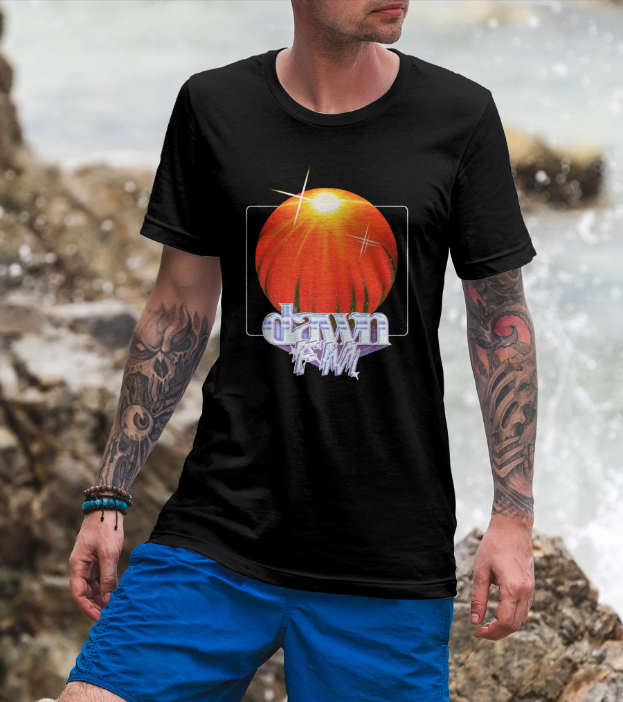 The Weeknd Dawn FM Sunburst Graphic Merchandise T-Shirt