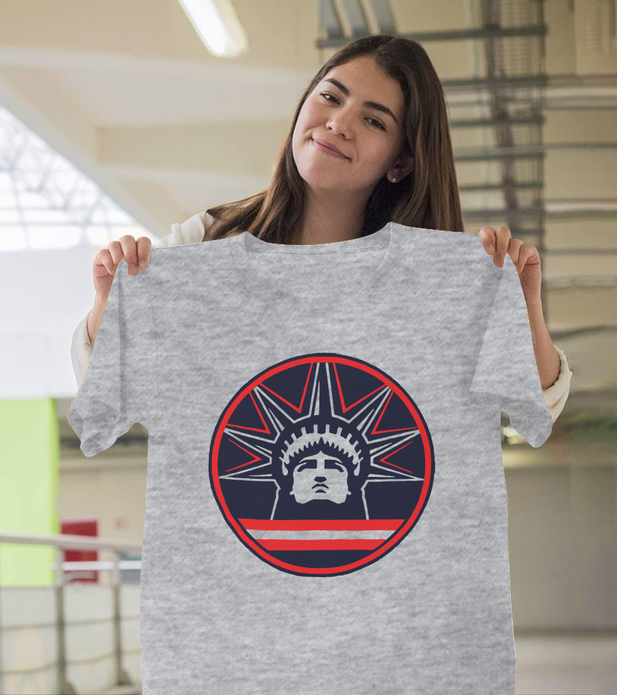 We Bleed Blue Liberty Icon Circle T-Shirt
