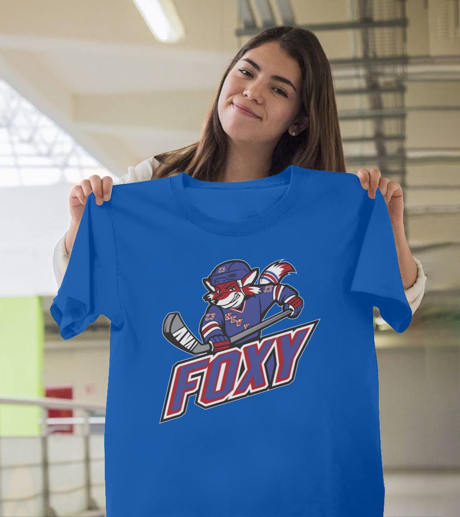 Foxy Hockey New York Blue We Bleed Blue Stores T-Shirt