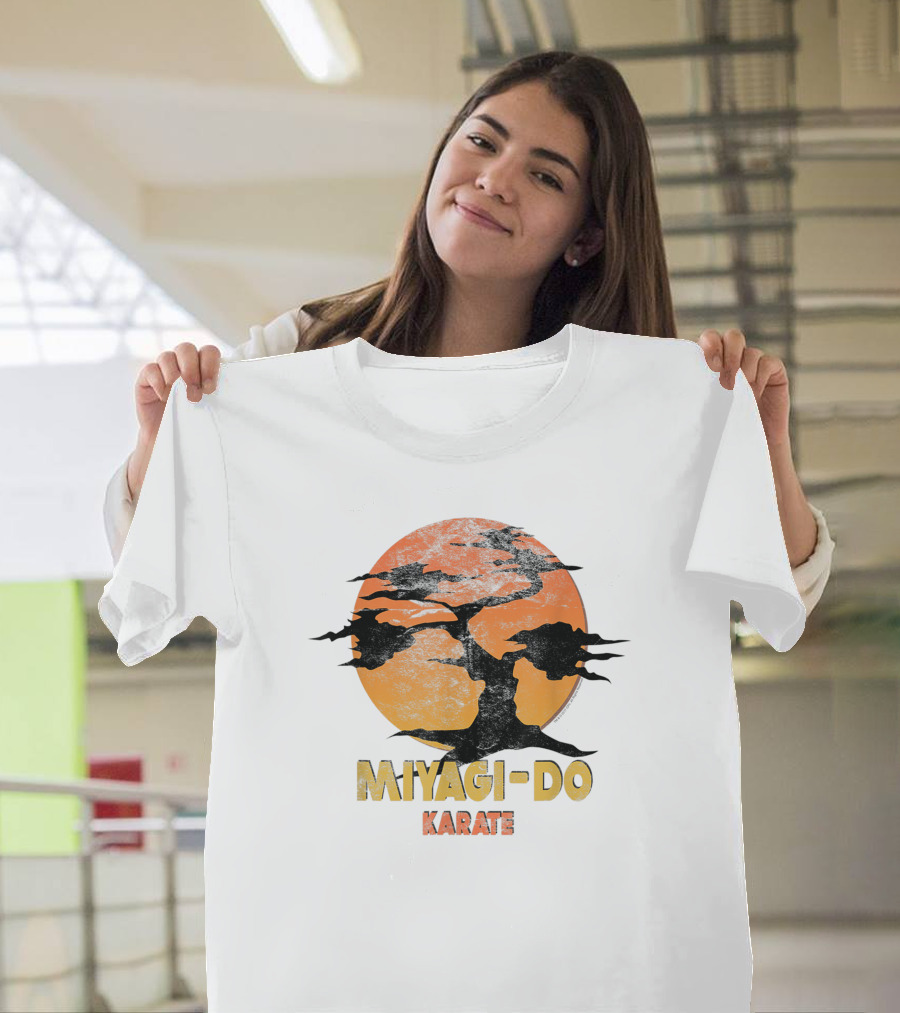 Miyagi-Do Karate Vintage Sun and Tree T-Shirt