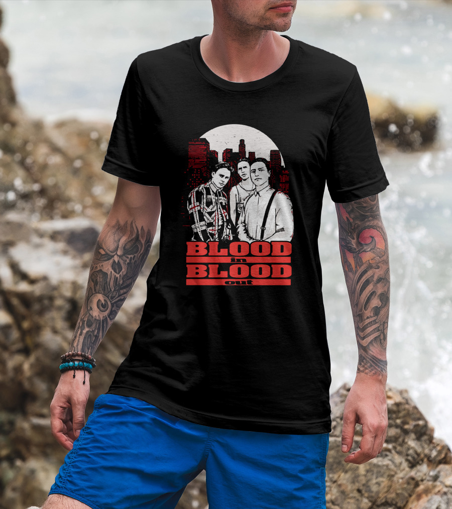 Blood In Blood Out Los Angeles Trio Urban Skyline T-Shirt